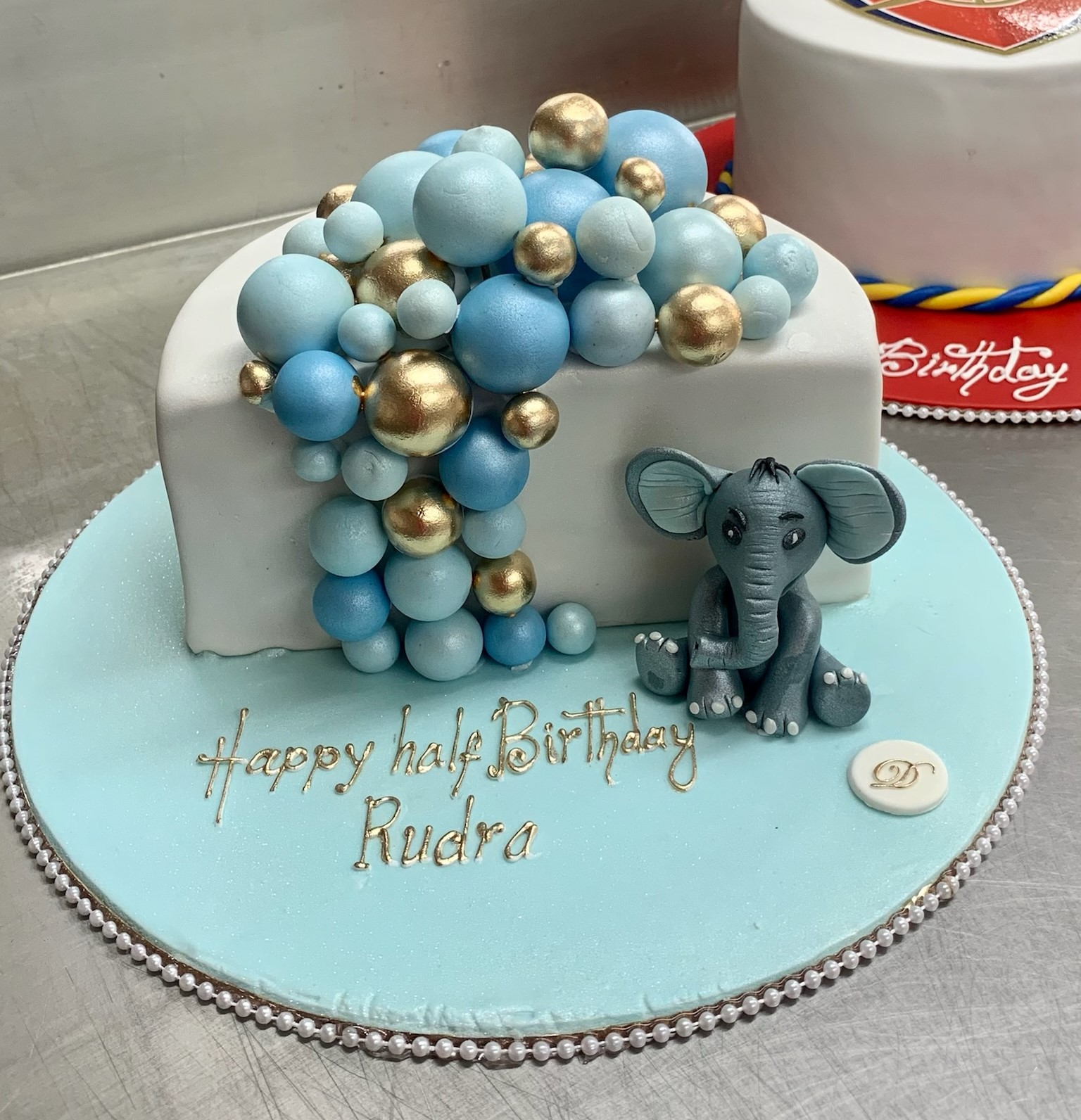 Baby Blue Half Birthday Cake | Winni.in