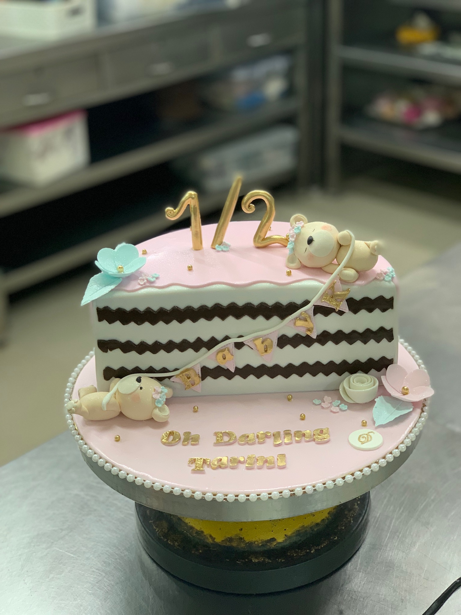 Shop for Fresh Half Year Birthday Fondant Cake for Baby online - Hisar