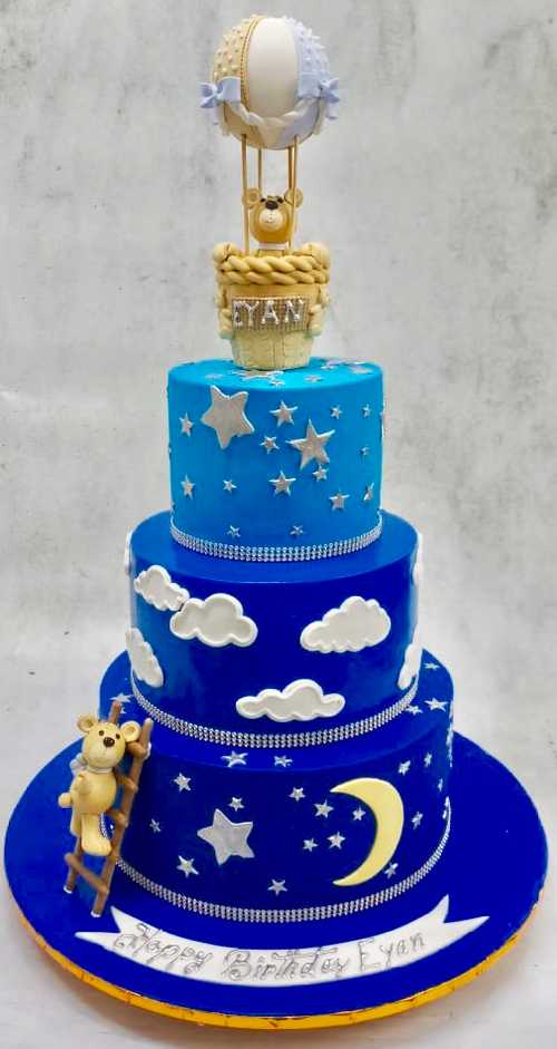 1st Birthday Teddy Cake | 1st Birthday Cake | Order Custom Cakes in  Bangalore – Liliyum Patisserie & Cafe