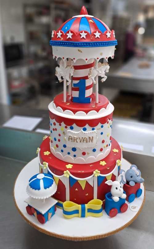 Happy Birthday Carnival Cake Topper Set