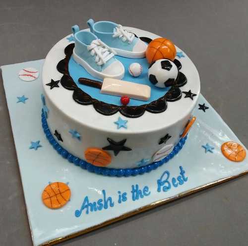 Cricket theme birthday cake