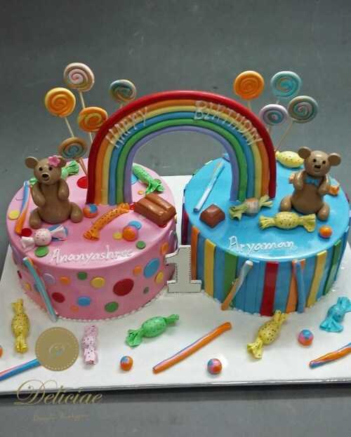 Birthday Cake Baby Boy Girl Twins Stock Photo 432272341 | Shutterstock