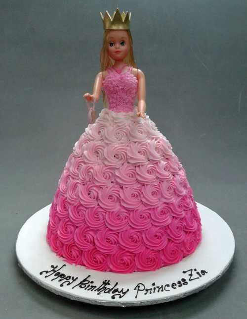 3d Frozen theme doll cake (Blue) in Bangalore at best price by Malnad Bakes  & Cakes - Justdial