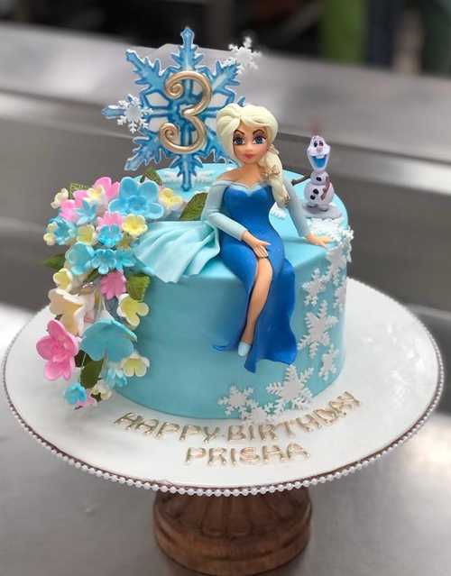Personalized / Customized Elsa / Frozen Theme Cake Topper with Name PK –  Cake Toppers India