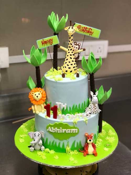 The Sensational Cakes: Animals Jungle Girl Birthday Cake Singapore  #AnimalCake