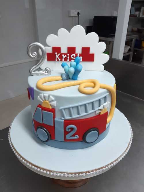 Little Man First Birthday Two Tier Cake