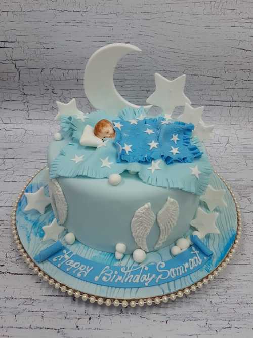 Square Shape Baby Shower Fondant Cake Delivery in Delhi NCR - ₹2,999.00 Cake  Express
