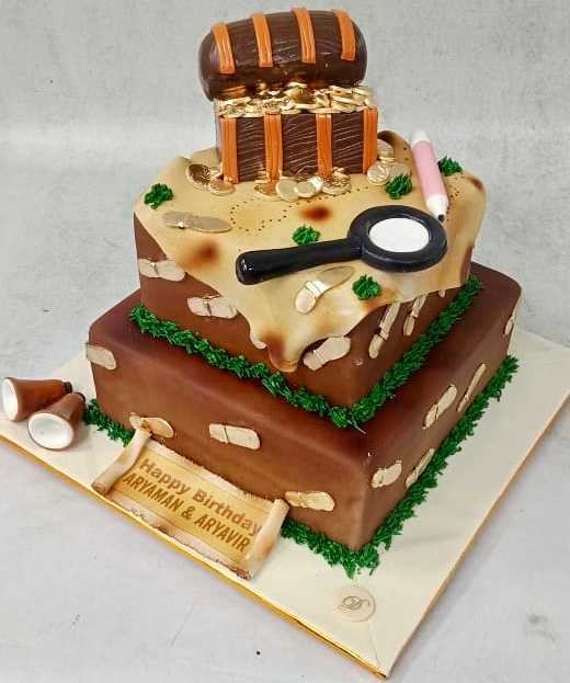 Mcqueen and Mater theme designer fondant cake with 3D - CakesDecor