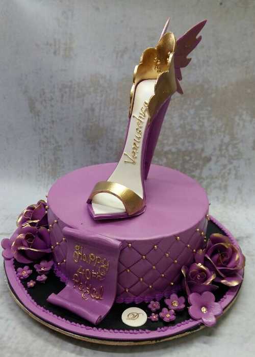 cake was made for a young lady who loves her highheels, ma… | Flickr