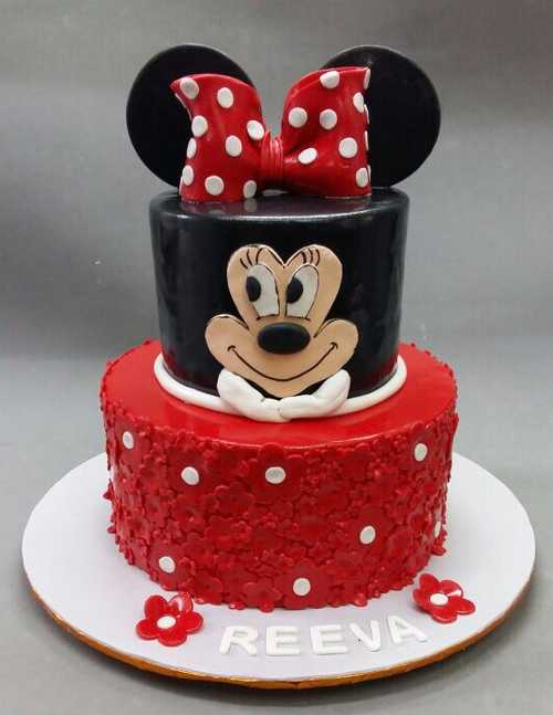 Mickey mouse theme cake without fondant | How to make mickey mouse cake | Mickey  mouse cake recipe - YouTube