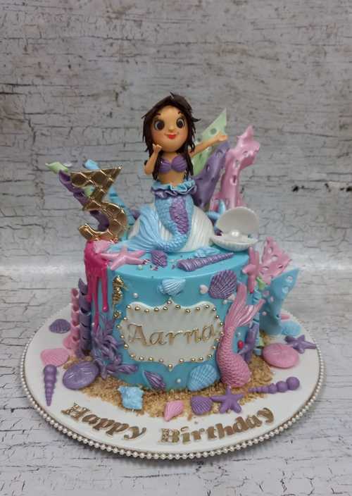 Mermaid 6 Cake Topper, Birthday Cake Decor, Mermaid Party Supplies