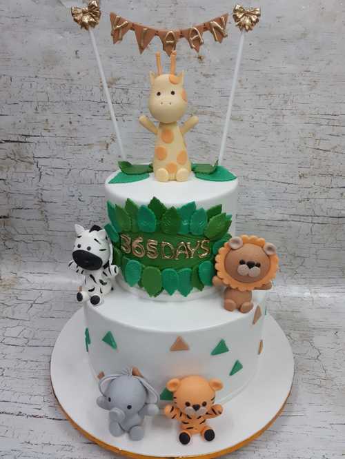 Jungle Safari Cake | Order Animal Theme Birthday Cakes for Kids – Kukkr