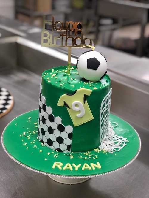 Football Theme Cake (Chocolate Base)