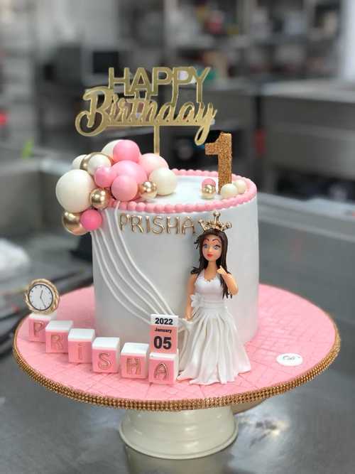Birthday Cake Design for Girl Kid with Name Generator - eNameWishes |  Beautiful birthday cakes, Unique birthday cakes, Cake designs for girl