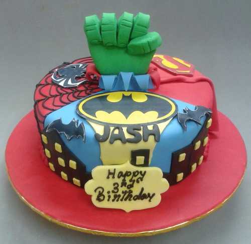 Cute Superman - Batman - Spider-Man Cake - Between The Pages Blog