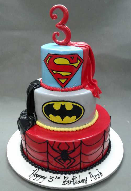 superheroes cake. The Hulk, Spiderman, Superman, Batman. | Flickr
